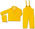 Mcr Safety 2003fx2 Classic Pvc Polyester 3-piece Rainsuit With Attached Hood And No Fly Yellow 2x-large 