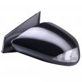 Ocpty Black Left Side Mirror Fit For 2005-2010 Scion Tc Smooth Glass Manual Folding Non-heated Turn Signal