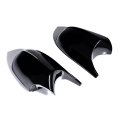 Side Mirror Caps For Bmw E90 E91 E92 E93 E81 E82 E87 E88 Lci Glossy Black Horn Style Replacement Covers 328i 335i 1 Series 3 