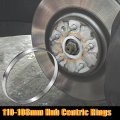 X Autohaux 4pcs Od 110mm To Id 108mm Aluminum Alloy Car Hub Centric Rings Wheel Bore Center Spacer