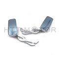 Httmt Mt400-011 Ttt003- Rectangle Shape Flame Fire Stem Custom Chrome Mirrors Compatible With All H-d Models Softail Fat Boy