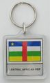 Central African Republic Country Lucite Key Ring Double Faced Flag Design 1 5 In X Plastic Keychain 