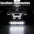 Led Emergency Warning Strobe Light 4 Pack Universal 12v 24v 18w White 6 Waterproof Beacon Flash Caution Lights For Cars Trucks