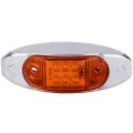 Pack Of 12 Amber Red Waterproof 6 Diode Oval Lens Led Side Marker Light Lamp 12v Truck Trailer