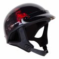 Cartman Cruiser Scooter Motorcycle Half Face Helmet Red Skull Usa Graphics Dot Approved For Bike Atv Utv Chopper X-large