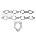 Aluminum Exhaust Manifold Header Gasket Set Compatible With 02-16 Chevy Silverado 4 8l 5 3l 0l 6 2l