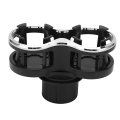 Multifunctional Cup Holder 2 In 1 Car Drinking Bottle Bracket Black Universal With Elastic Structure Sturdy Abs Plastic