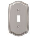 1 Single Toggle Switch Wall Plate Cover Brushed Nickel 