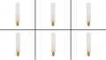 6 Pack Satco S3315 15w 120v T6 Frost E12 Candelabra Base Incandescent Light Bulb