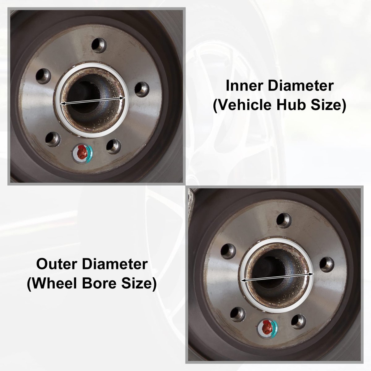 4pcs Od 72 6mm To Id 58 1mm Aluminium Alloy Car Hub Centric Rings Wheel Bore Center Spacer