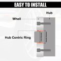 4pcs Od 72 6mm To Id 58 1mm Aluminium Alloy Car Hub Centric Rings Wheel Bore Center Spacer