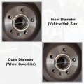 4pcs Od 72 6mm To Id 58 1mm Aluminium Alloy Car Hub Centric Rings Wheel Bore Center Spacer