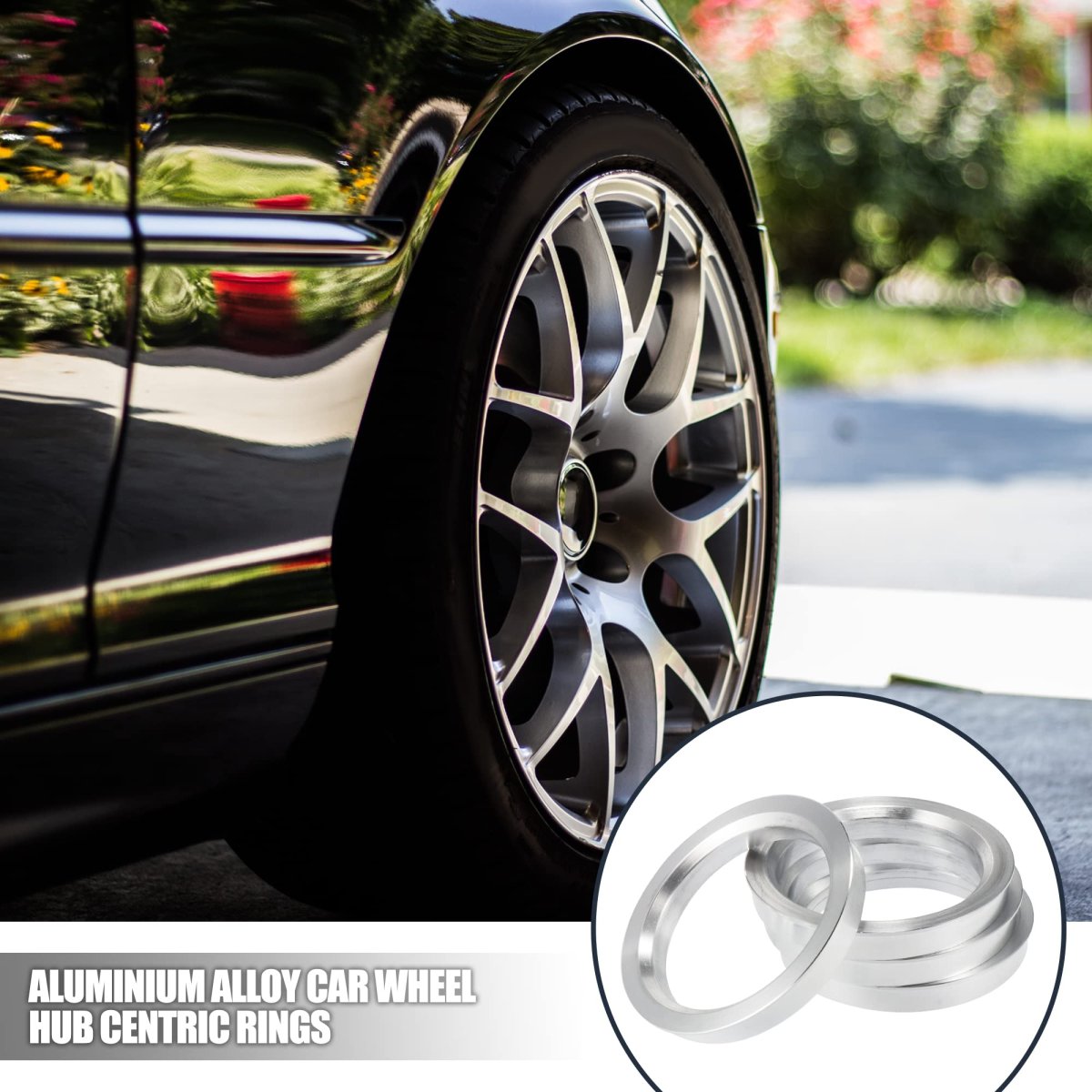 4pcs Od 72 6mm To Id 58 1mm Aluminium Alloy Car Hub Centric Rings Wheel Bore Center Spacer