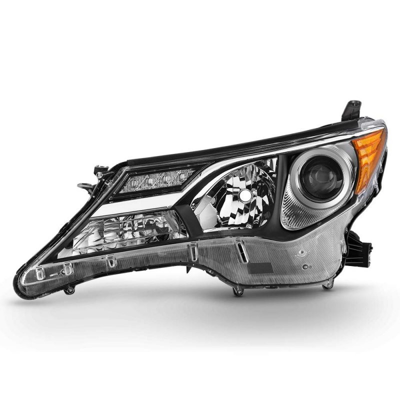 Chrome Housing Oe-style Projector Headlight Headlamp Assembly For 2013-2015 Toyota Rav4 Driver Side