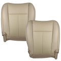 Partszen Driver Passenger Bottom Seat Cover Tan Leather Fit For Ford Expedition 2007-2014 