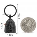 Cigamate Motorcycle Bells For Bikers Guardian Angel Celtic Cross Keychain With Key Ring Biker Riding Accessory Bell Luck All