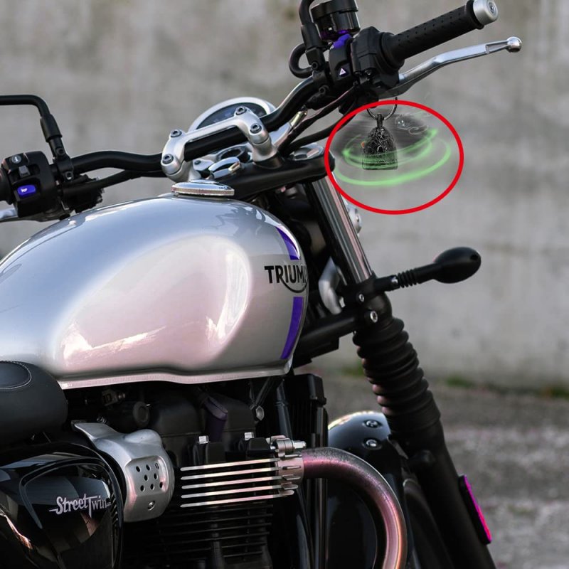 Cigamate Motorcycle Bells For Bikers Guardian Angel Celtic Cross Keychain With Key Ring Biker Riding Accessory Bell Luck All