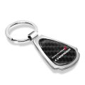 Dodge Charger Real Black Carbon Fiber Chrome Metal Teardrop Key Chain 2 125 In X 1 25 Modern Style Unisex Accessory