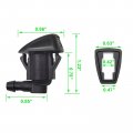 Secosautoparts 2pcs Front Windshield Washer Nozzles Wiper Spray Kit Fit For Chevrolet Malibu 2005-2013 Pontiac G6 2005-2010