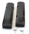 Small Block For Chevy 350 Fabricated Tall Valve Cover Black Anodized E41304bk 