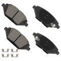 Front Ceramic Disc Brake Pad Set For Chevrolet Spark 1 4l 2016 To 2022 D1864 4 Piece Kit With Hardware Driver And Passenger 