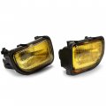 Hecasa Pair Fog Lights For 1991-1995 Toyota Mr2 With Halogen Bulbs Yellow Glass Lamps Drl Daytime Running Light Yellow Lens