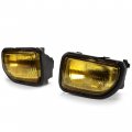 Hecasa Pair Fog Lights For 1991-1995 Toyota Mr2 With Halogen Bulbs Yellow Glass Lamps Drl Daytime Running Light Yellow Lens
