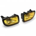 Hecasa Pair Fog Lights Compatible With 1991-1995 Toyota Mr2 Halogen Bulbs Yellow Glass Lamps Drl Daytime Running Light Yellow