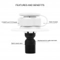 Fydun Gravity Water Fill Hatch Inlet 2 Inch White Abs Onea Way Valve For Motorhome Caravan Camper