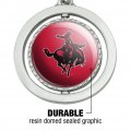 Graphics More Northwestern Oklahoma State Primary Keychain Spinning Round Chrome Plated Metal