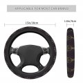 Teery-yy Wicca Wiccan Triple Moon Gaia Themed Pattern Car Steering Wheel Cover Soft Elasticity Universal 15 Inch Accessories