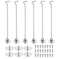 6pcs Hook And Eye Latch 10 Stainless Steel Door Lock Gate Rust-resistant Sliding Latches With Screws For Doors Window Fence 