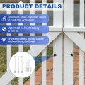 6pcs Hook And Eye Latch 10 Stainless Steel Door Lock Gate Rust-resistant Sliding Latches With Screws For Doors Window Fence