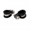 Uxcell 13mm 304 Stainless Steel Epdm Rubber Lined P Clips Hose Pipe Clamp 5pcs