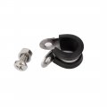 Uxcell 13mm 304 Stainless Steel Epdm Rubber Lined P Clips Hose Pipe Clamp 5pcs