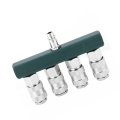 4 Way Air Hose Connector Quick Plugin Design Coupler Fine Workmanship For Garage Mechanics 