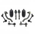 10 Pc Suspension Kit Rear Front Sway Bar Links Rack Pinion Bellow Boots Inner And Outer Tie Rod Ends