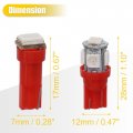 X Autohaux 20pcs T5 T10 Multicolor Light Dashboard Gauge Indicator Led Wedge Lamp Bulbs For Car Truck Motorcycle