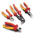 Powerbuilt 4-piece Vde Pliers Set Adjustable Long Nose Snip High-voltage Electrical And Hybrid Vehicles Home Repair Certified 