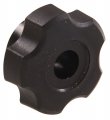 Fluted Female Knob 1 72 In Diameter For M8 Screw Black Plastic Round Clamping Knobs 2 Pack Model 55440 
