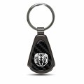 Ipick Image Compatible With Ram 2019 Logo Real Black Carbon Fiber Gunmetal Metal Teardrop Key Chain
