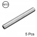 Uxcell Lamp Pipe Nipple M10 Thread 80mm Length Hollows Repair Part Hardware For Lamp Lights Zinc Plated Silver Tone Pack Of 5