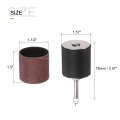 Uxcell 12 Pcs 1-1 2 Inch Sanding Sleeves Sandpaper Set 80 Grit With 1 Drum Mandrels For Rotary Tools