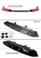 Acr Style Jdm Painted Two-toned Gloss Black San Marino Red Front Bumper Lip Splitter Kit Compatible For 2021-2022 Honda Accord