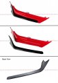 Acr Style Jdm Painted Two-toned Gloss Black San Marino Red Front Bumper Lip Splitter Kit Compatible For 2021-2022 Honda Accord