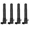 Set Of 4 Ignition Coils For Fiat 500 1 4l 2009 21 And Punto 1 2007 2013 Replaces Uf700 46777288 3 Pins Coil Pack To Fix Misfire 