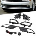Motorfansclub Front Fog Light Kit Fit For Vw Jetta 6 Mk6 2015 2016 2017 2018 Driving Lamp Bezel Foglight Assembly With Bracket 