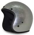 Daytona Cruiser Old School Silver Metal Flake 3 4 Open Face Dot Motorcycle Helmet Small 