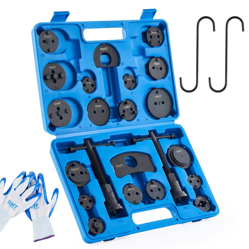 Omt Brake Caliper Wind Back Tool Kit 24pc Compression Set With Thrust