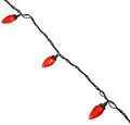 Noma Inmliten-import 47660-88a 25 Count Faceted Red C9 Led Light Set Green Wire